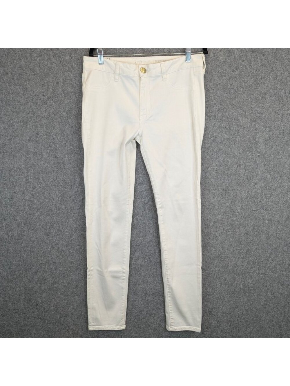 American Eagle Super Stretch Skinny White Pants Women's Size 12 32 x 29